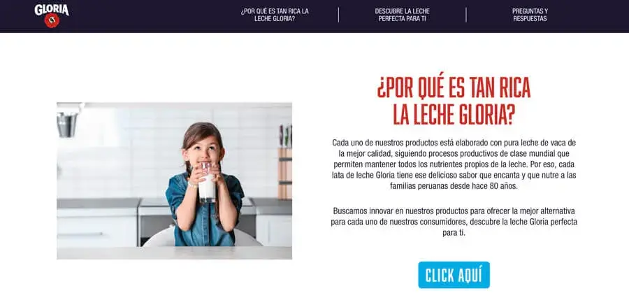 ¿Por qué es tan rica la leche Gloria?